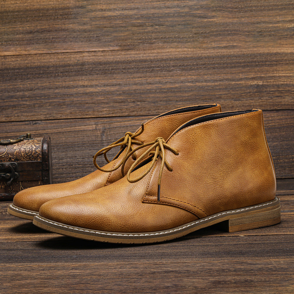 Men’s Classic Lace-Up Ankle Boots – Formal Desert Style