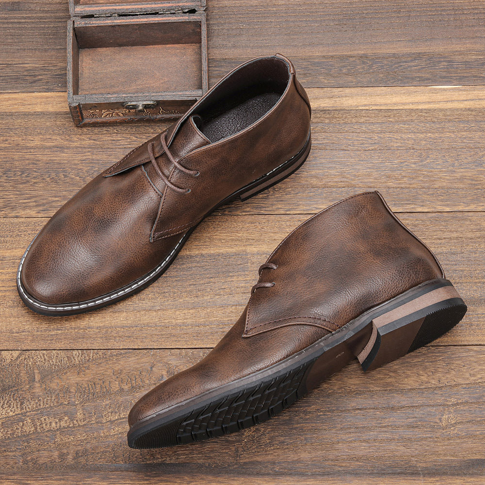 Men’s Classic Lace-Up Ankle Boots – Formal Desert Style