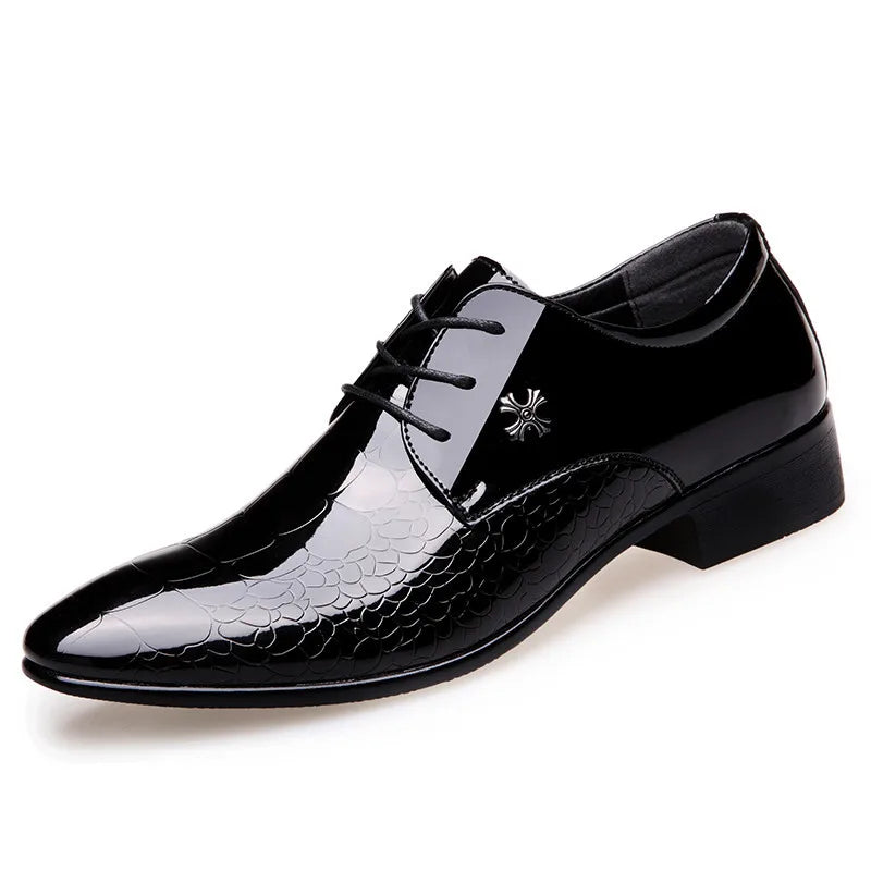 Men’s Classic Oxford Dress Shoes – Textured Finish – Formal Events & Weddings