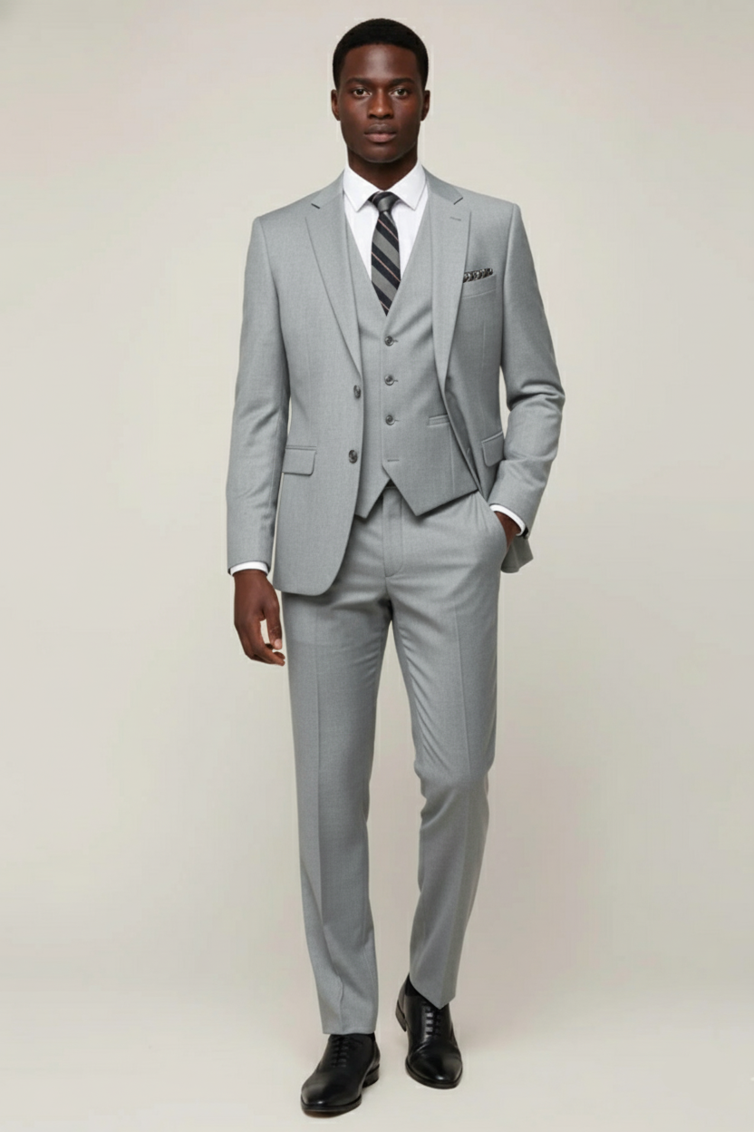 Men’s Classic Three-Piece Suit – Tailored Fit for Weddings & Galas