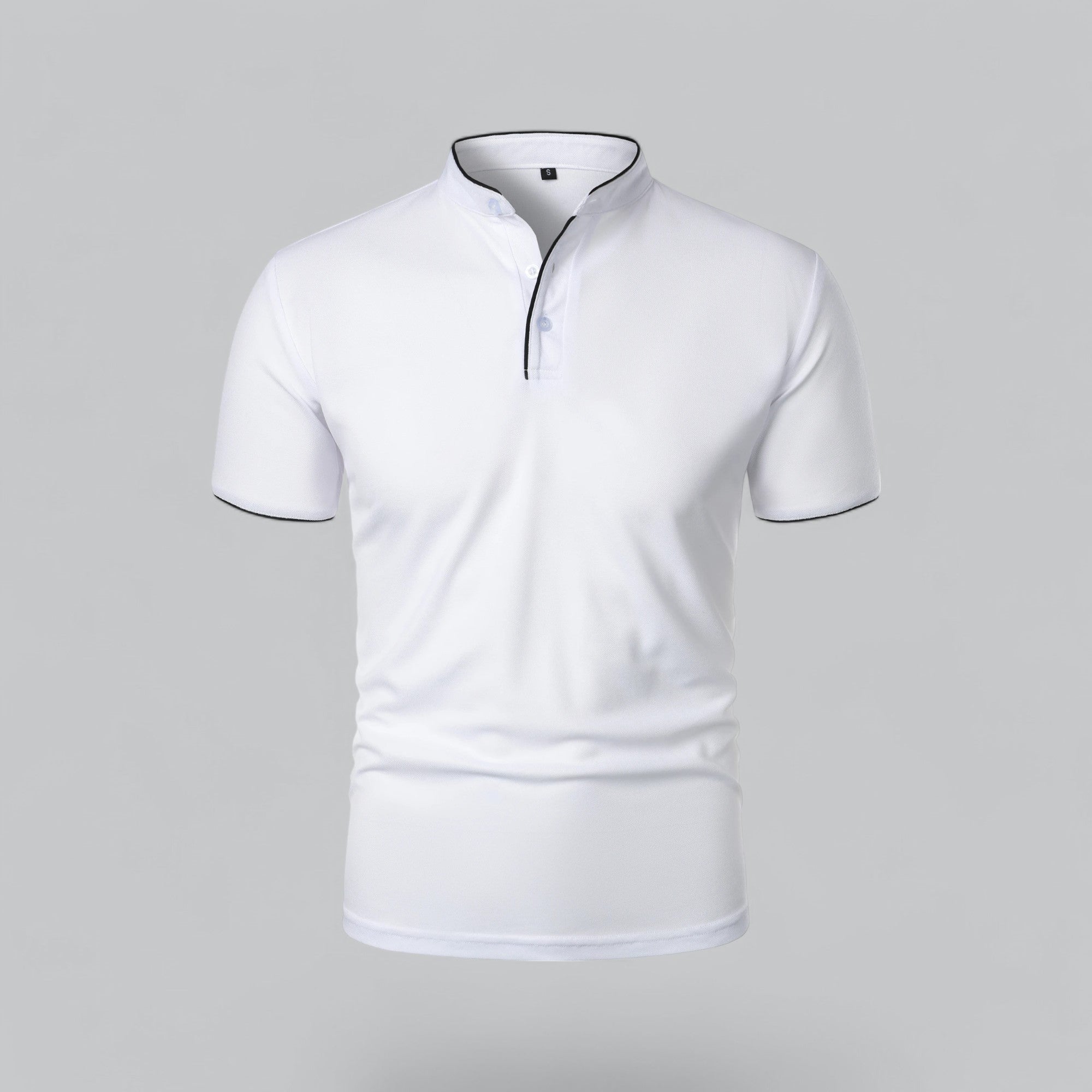 Men’s Collarless Polo Shirt – Timeless Old Money Style Essential