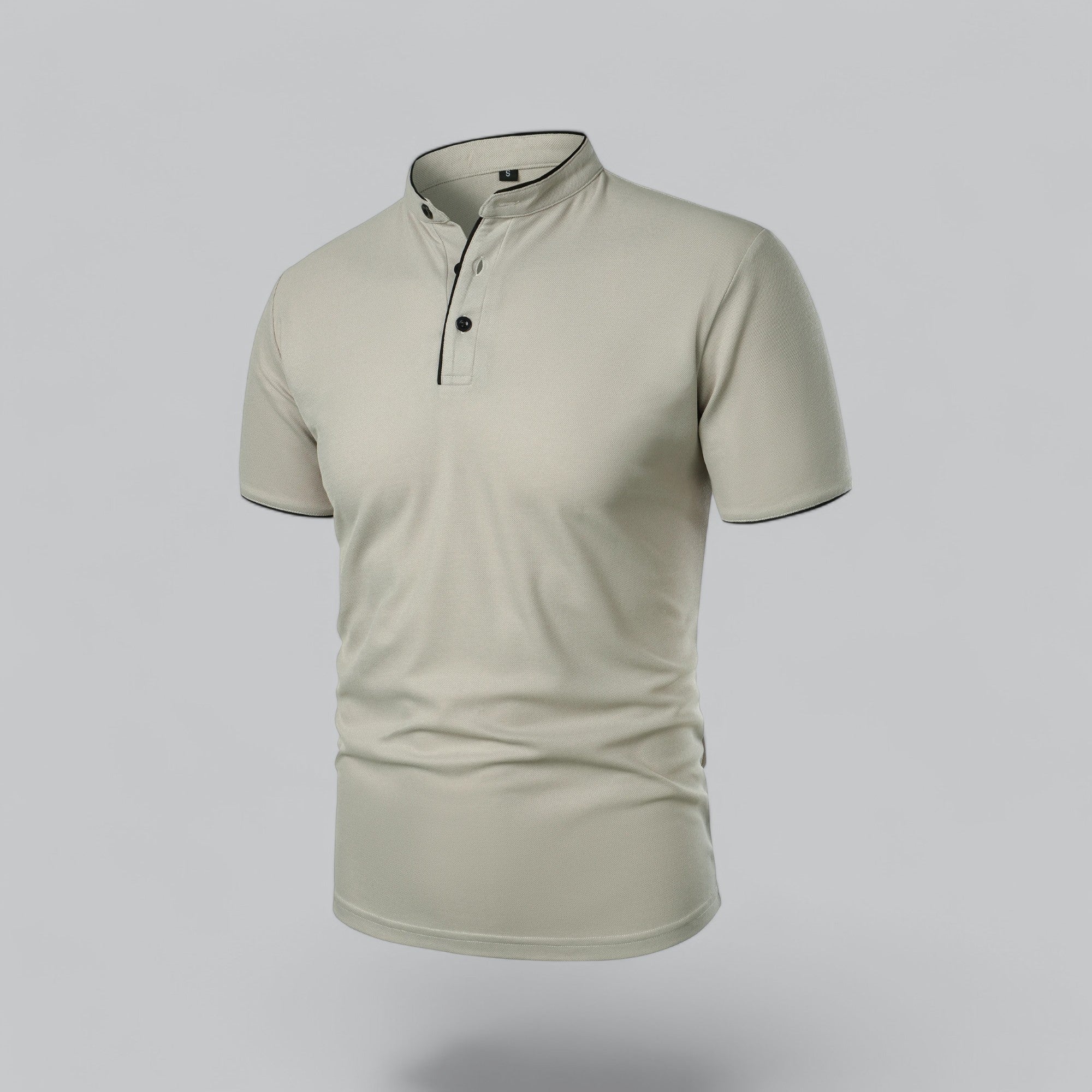 Men’s Collarless Polo Shirt – Timeless Old Money Style Essential
