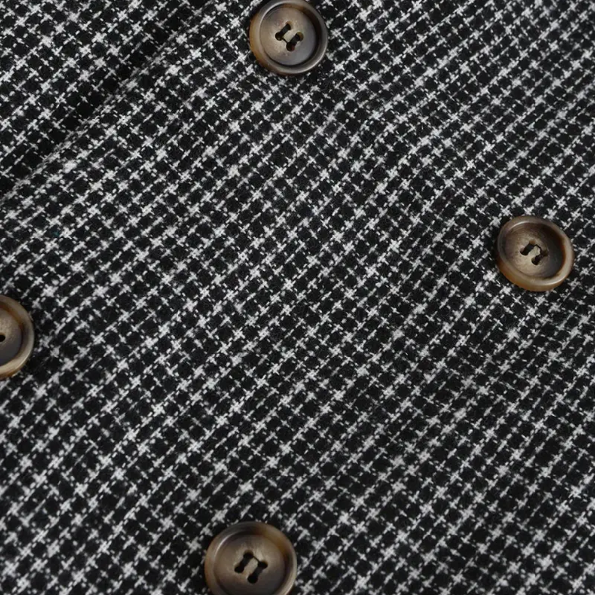 Men’s Double-Breasted Slim Fit Blazer – Check Pattern Tailored Jacket