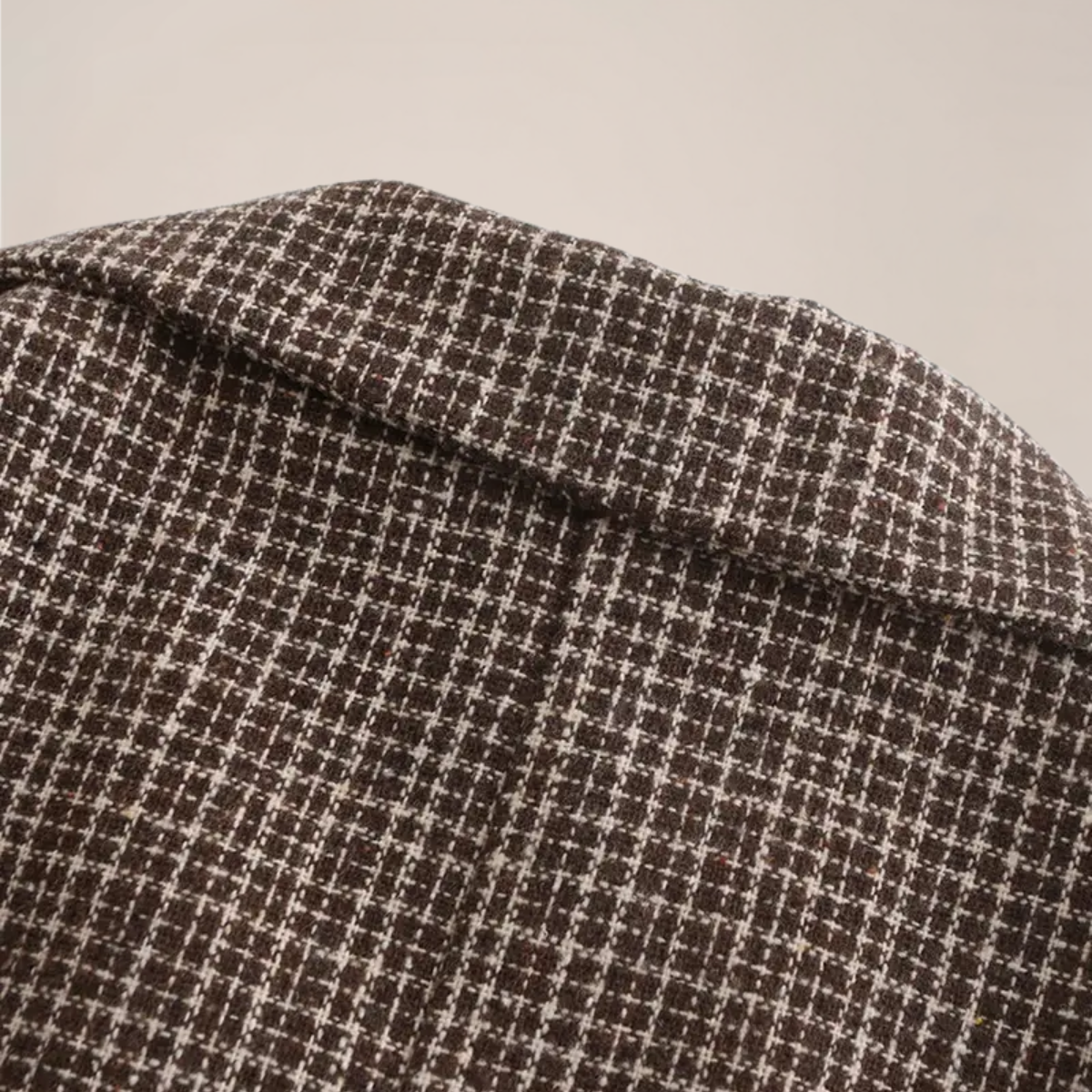 Men’s Double-Breasted Slim Fit Blazer – Check Pattern Tailored Jacket