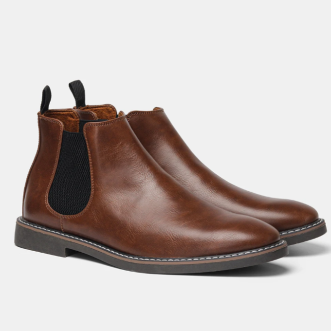 Men’s Dress Chelsea Boots with Sleek Elastic Side Panels – Smart Casual