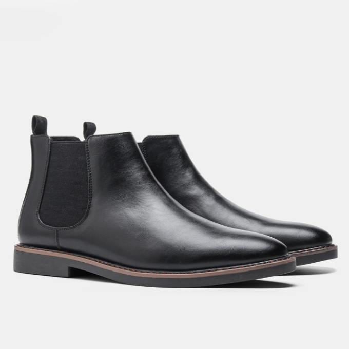 Men’s Dress Chelsea Boots with Sleek Elastic Side Panels – Smart Casual
