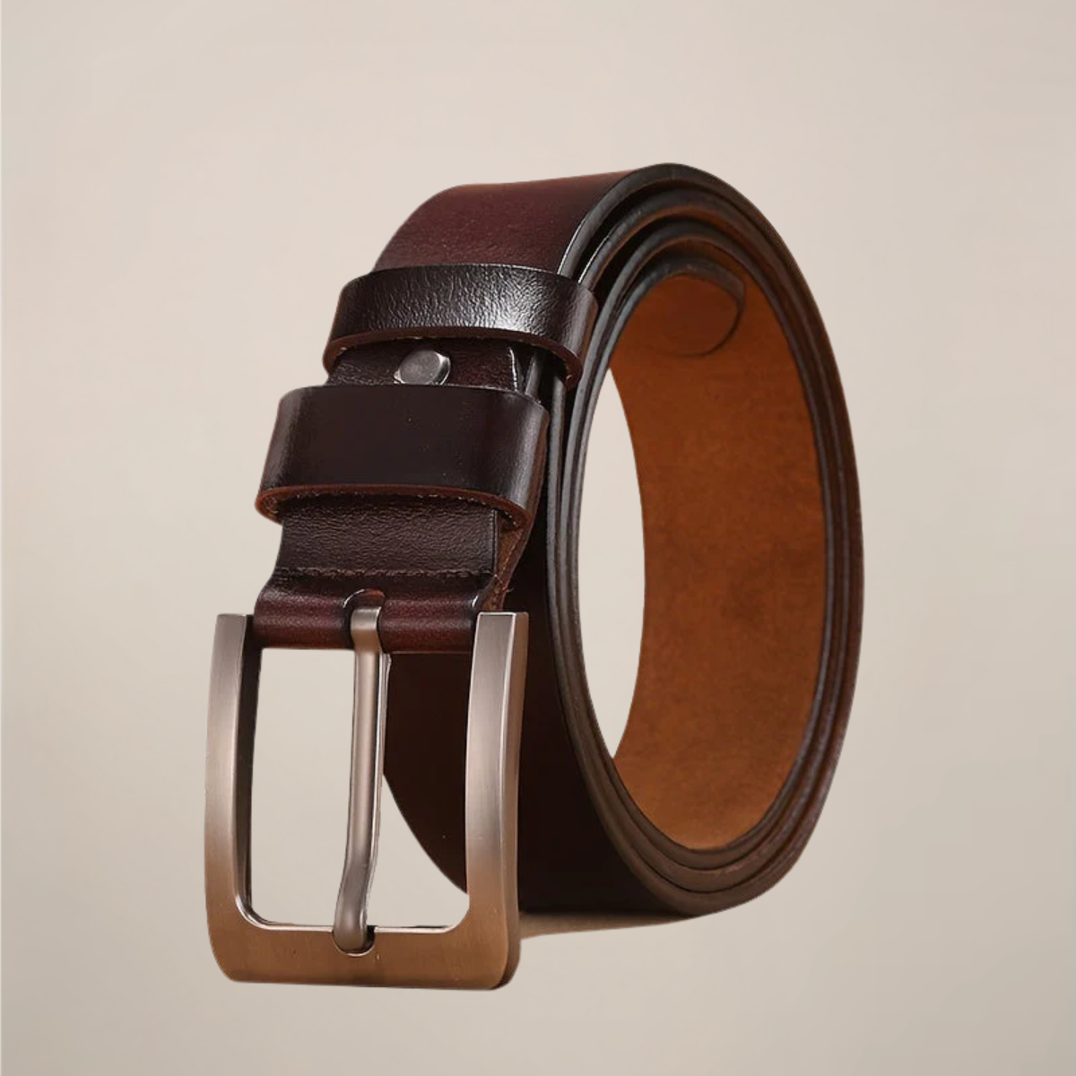 Men’s Formal Belt – Classic Polished Buckle