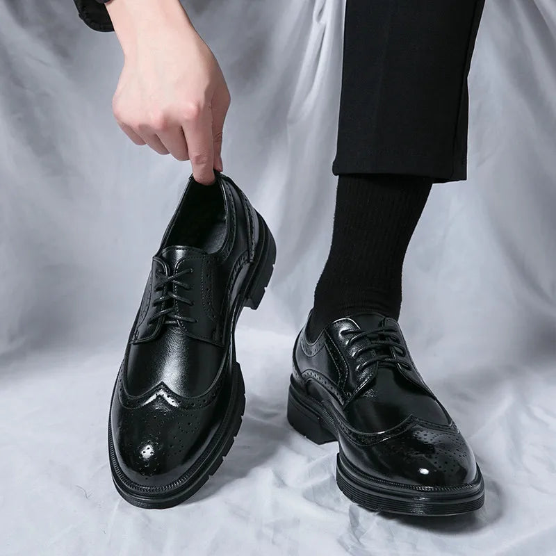 Men’s Formal Dress Shoes – Brock Cut – Rounded Toe