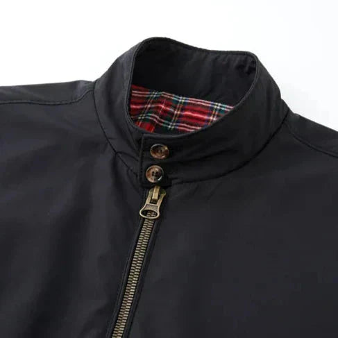 Men’s Harrington Jacket – Zip-Front Bomber Style with Stand Collar