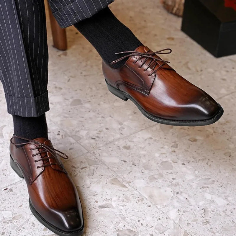 Men’s Oxford Dress Shoes – Closed Lacing – Pointed Toe