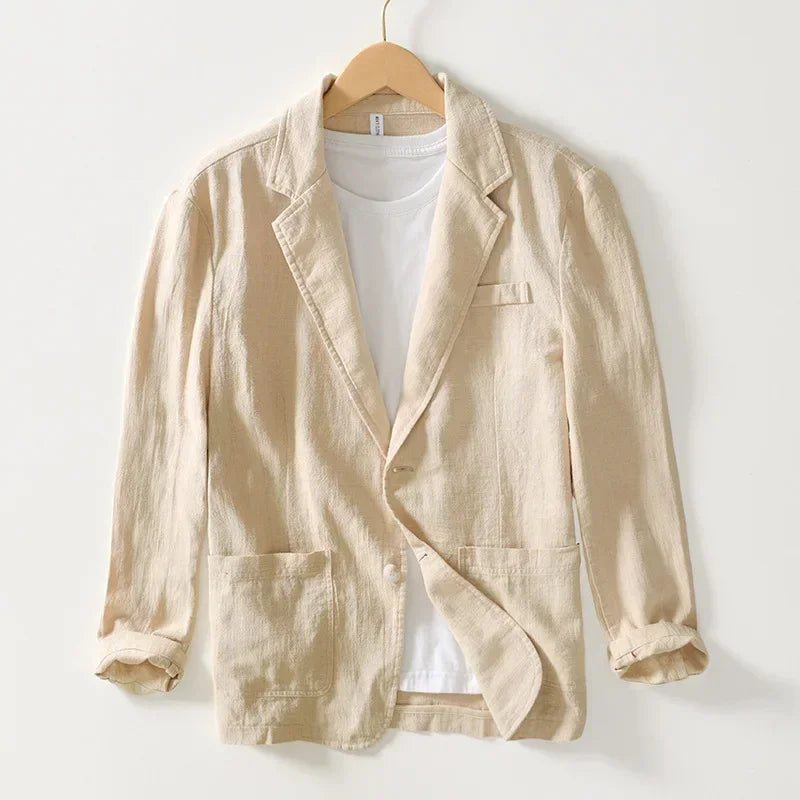 Men's Relaxed Linen Blazer – Smart-Casual Lightweight Layer
