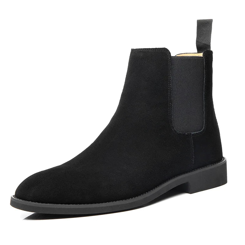 Men’s Retro Chelsea Boots – Medium-High Ankle Design