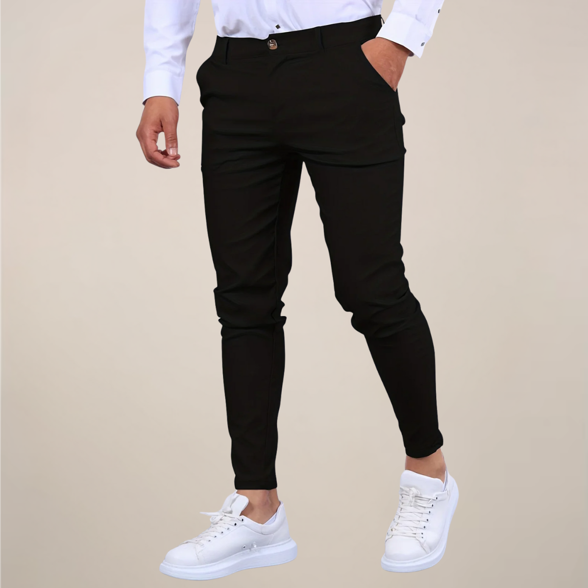 Men’s Skinny-Fit Chino Trousers – Sleek, Modern Cut for Smart Everyday Style