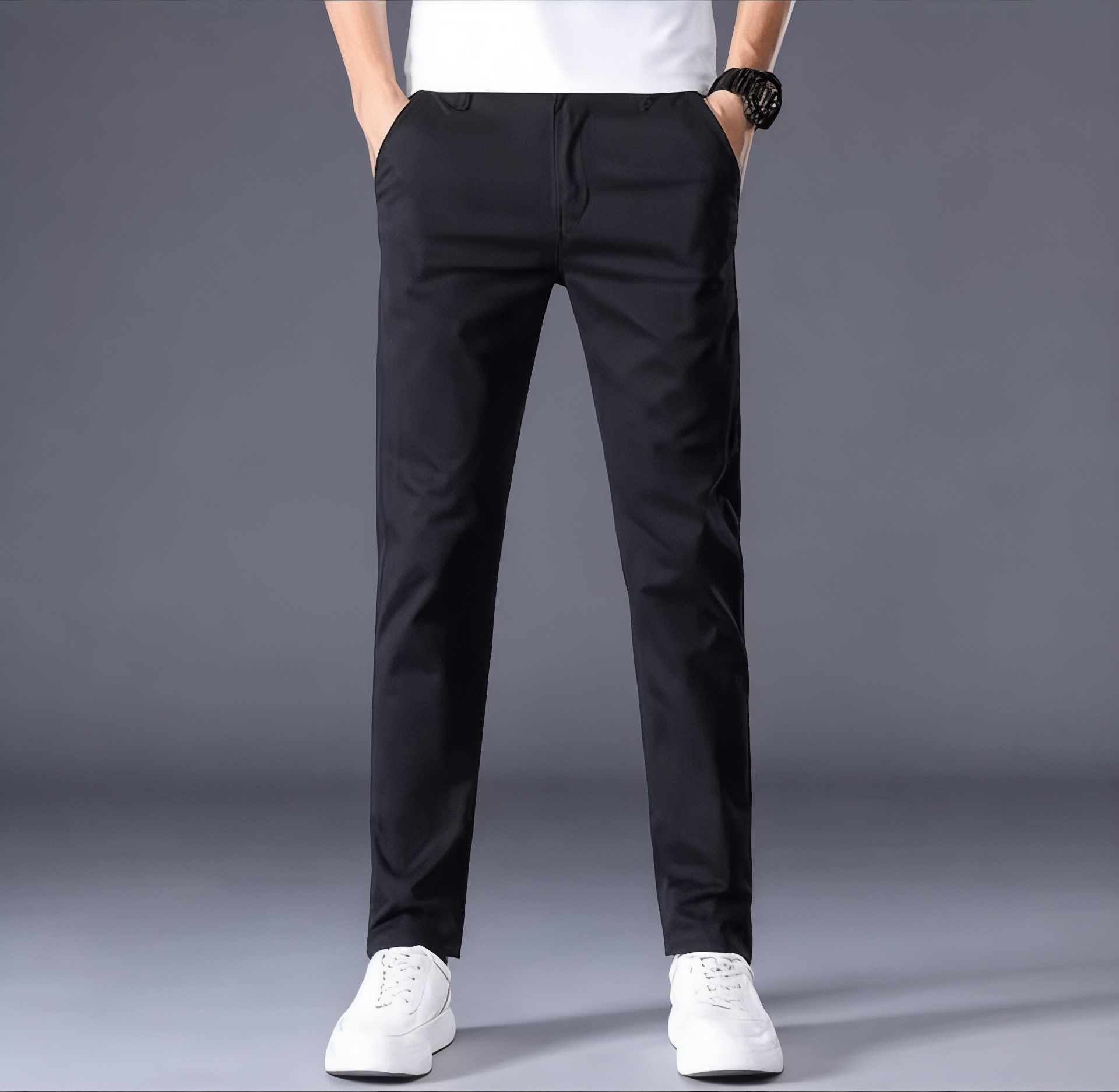 Men’s Slim Fit Business Trousers – Classic Smart Casual Style