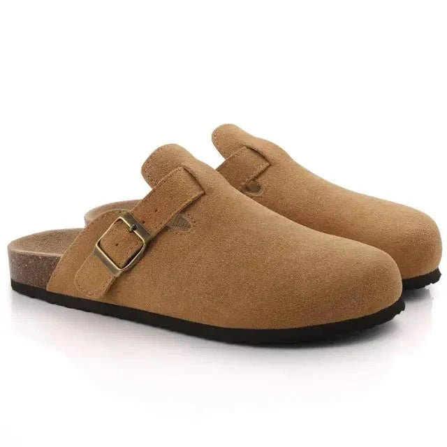 Men’s Suede Buckle Clogs – Slip-On Comfort with Smart-Casual Edge