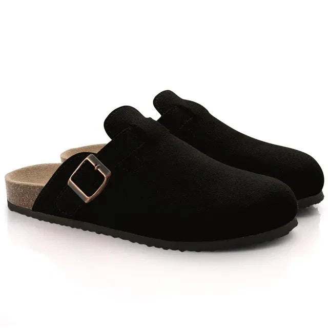 Men’s Suede Buckle Clogs – Slip-On Comfort with Smart-Casual Edge