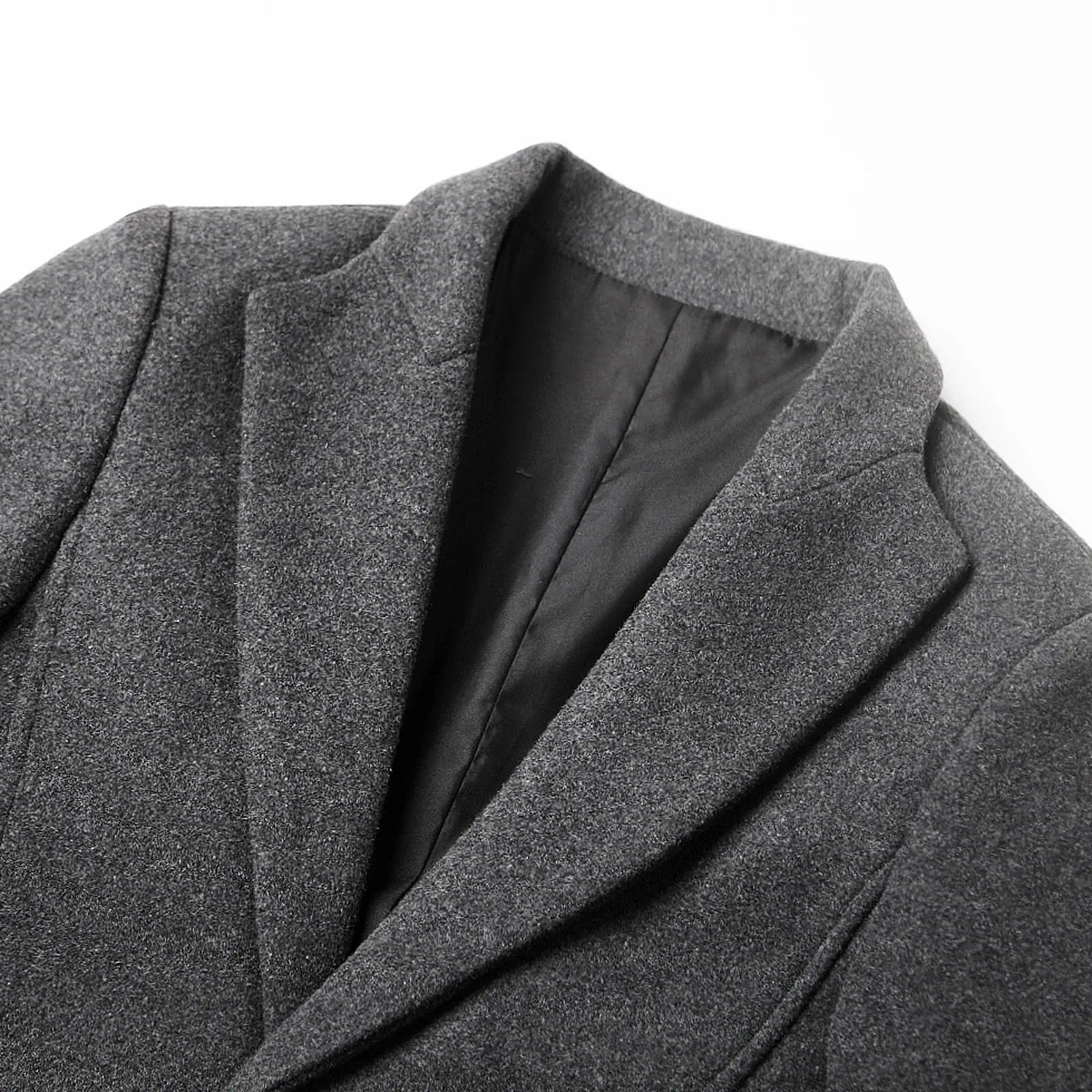 Men’s Tailored Coat with Notch Lapels – Smart Casual and Formal