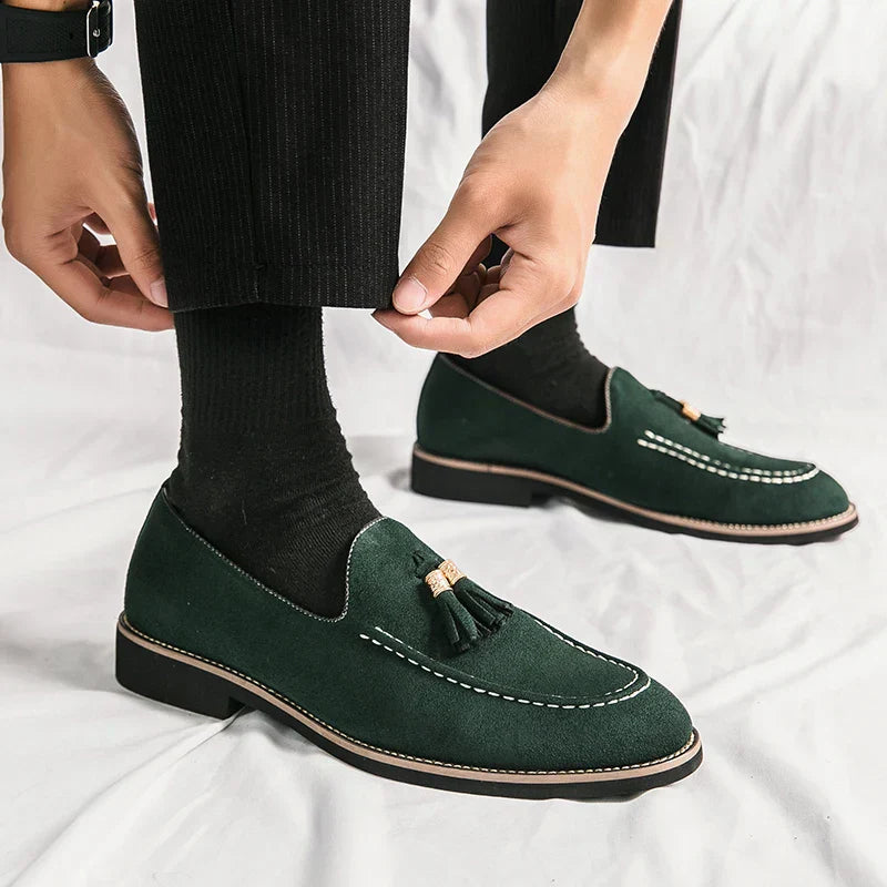 Men’s Tassel Suede Moccasins – Smart Casual Loafers