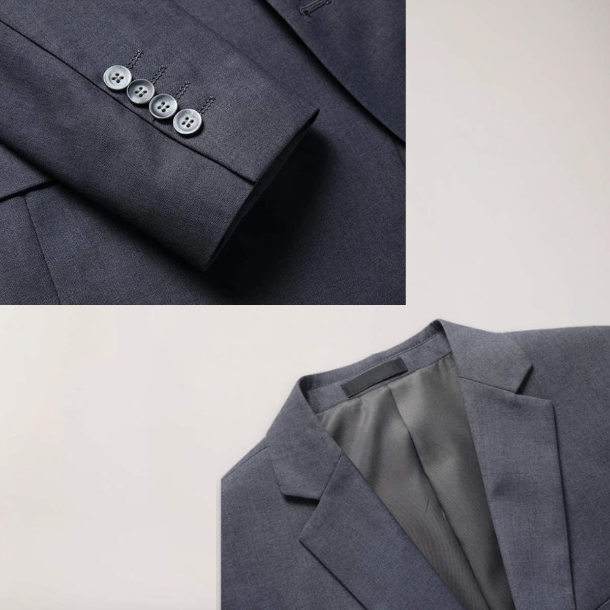 Men’s Three-Piece Formal Suit – Tailored Fit Blazer, Waistcoat, and Trousers