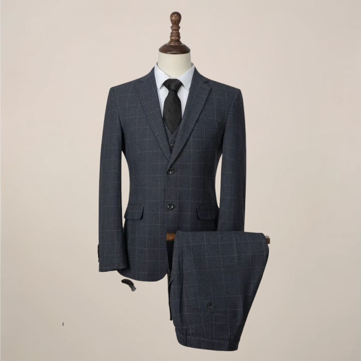 Men’s Three-Piece Slim Fit Suit – Tailored Formal Ensemble for Weddings & Evening Events