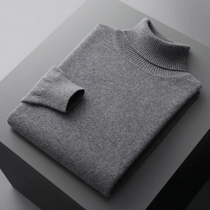 Men’s Turtleneck Sweater – Classic Slim Fit Knit Wear