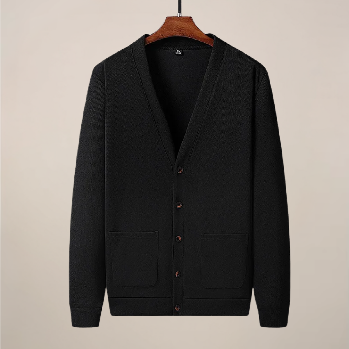 Men’s V-Neck Cardigan – Button-Up Knit with Front Pockets