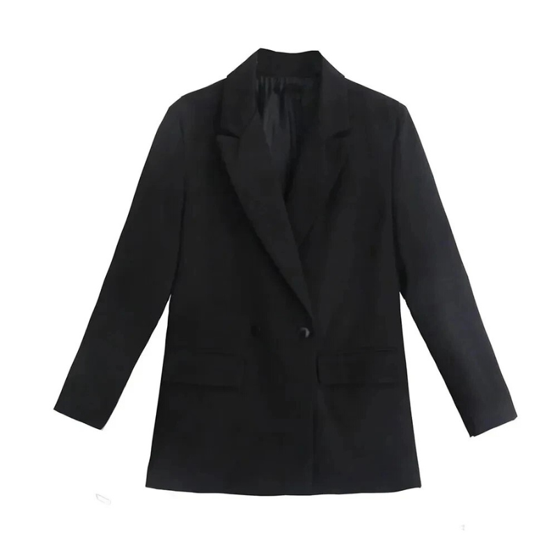 Amalia Blazer Oversize Femme – Elegant Double-Breasted Coat in High-Quality Fabric