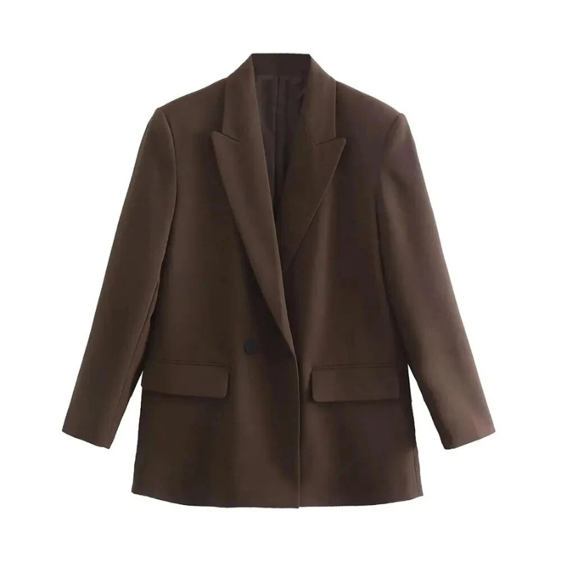 Amalia Blazer Oversize Femme – Elegant Double-Breasted Coat in High-Quality Fabric