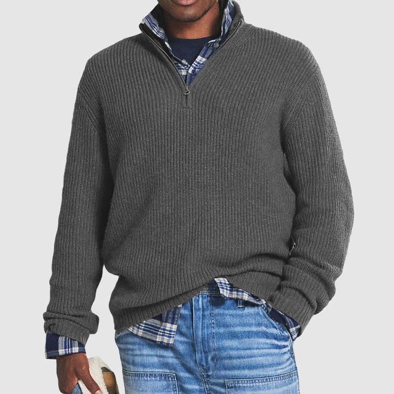 Jérôme Men's Cotton Pullover – Comfortable & Elegant Zip-Up Sweatshirt for Everyday Use