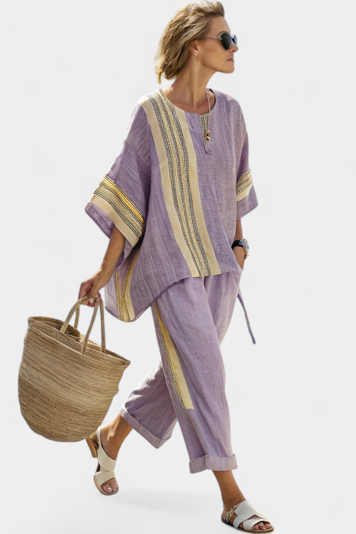 Summer Elegant Striped Set – Timeless Flattering Fit
