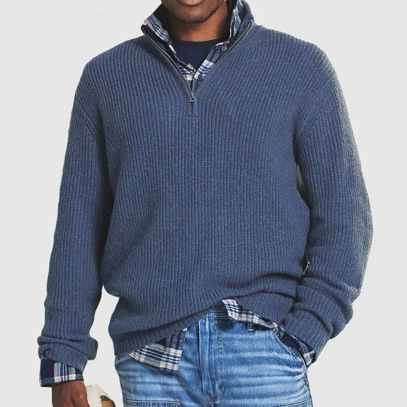 Jérôme Men's Cotton Pullover – Comfortable & Elegant Zip-Up Sweatshirt for Everyday Use