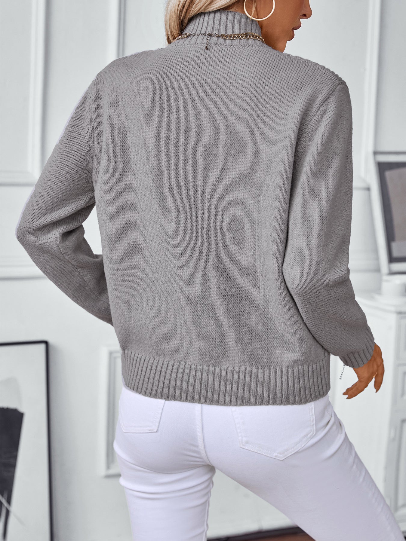Margaret Pull Woman – Soft Knit with Elegant & Comfortable Half Turtleneck Autumn/Winter