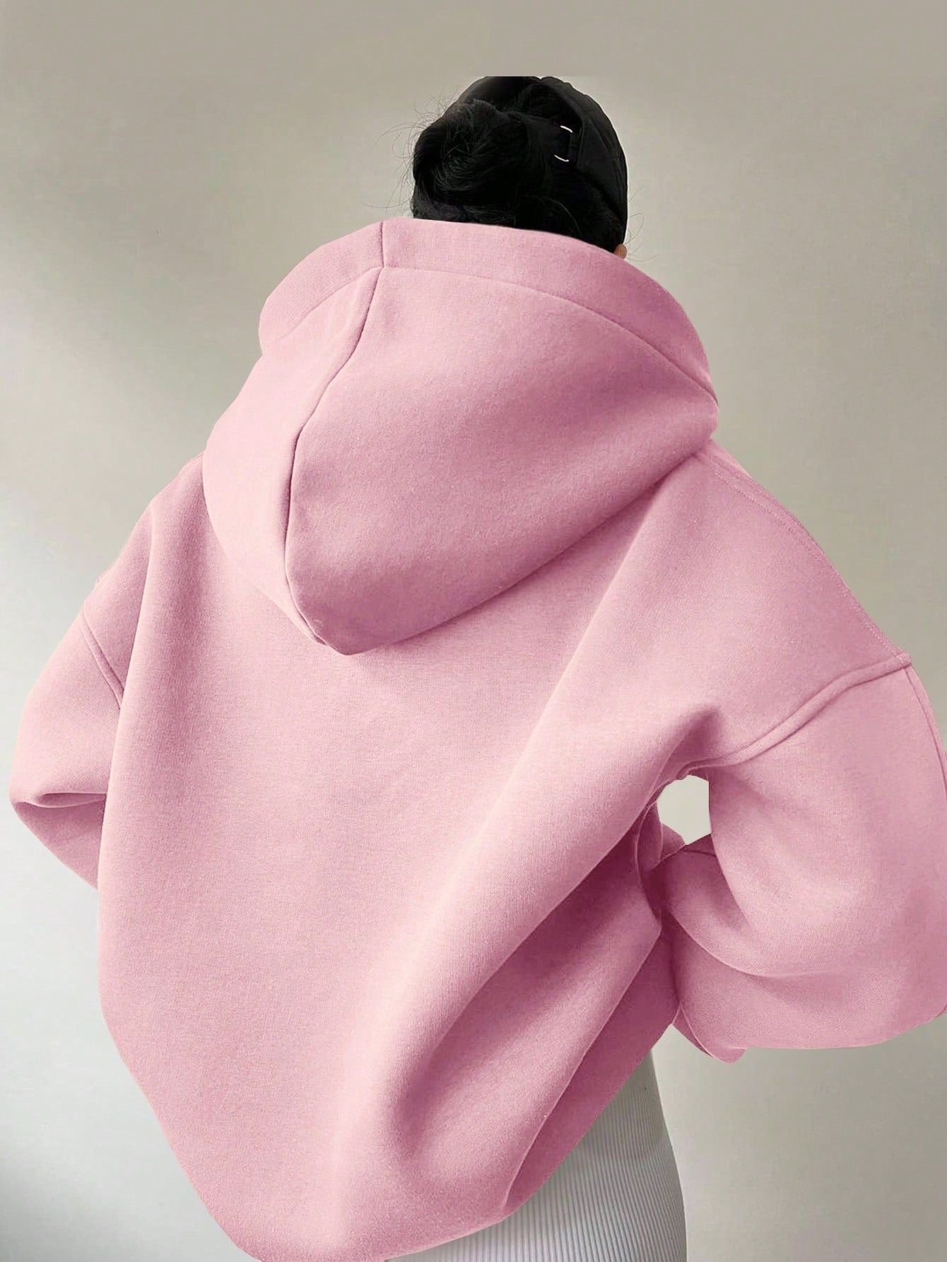 Nayeli Sweat Femme – Loose Solid Color Comfortable Hoodie for a Casual Autumn/Winter Style