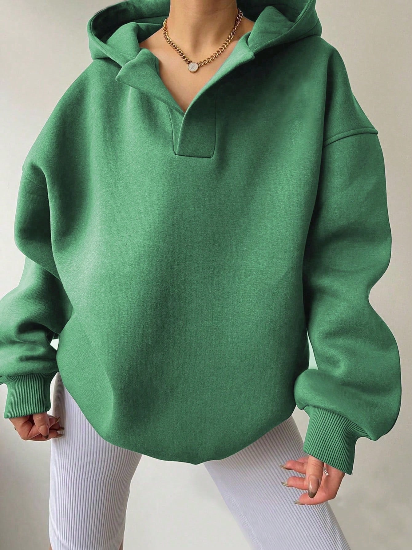 Nayeli Sweat Femme – Loose Solid Color Comfortable Hoodie for a Casual Autumn/Winter Style