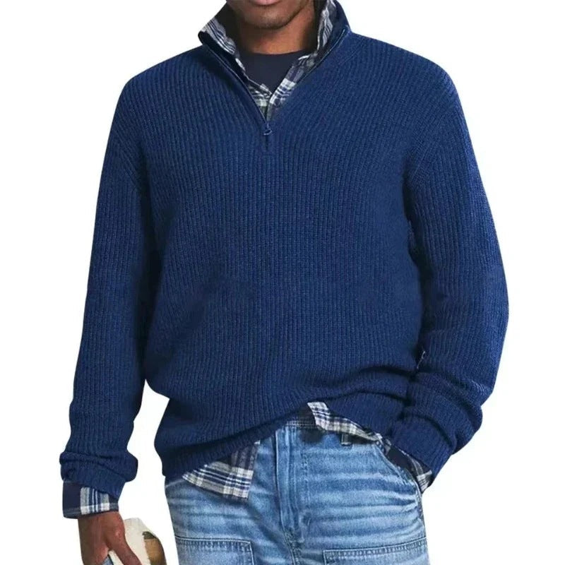 Jérôme Men's Cotton Pullover – Comfortable & Elegant Zip-Up Sweatshirt for Everyday Use