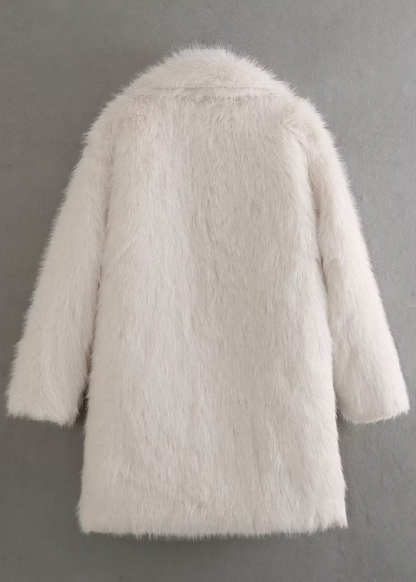 Monroe Winter Coat Synthetic Fur Woman – Casual Soft Fit with Wide Collar