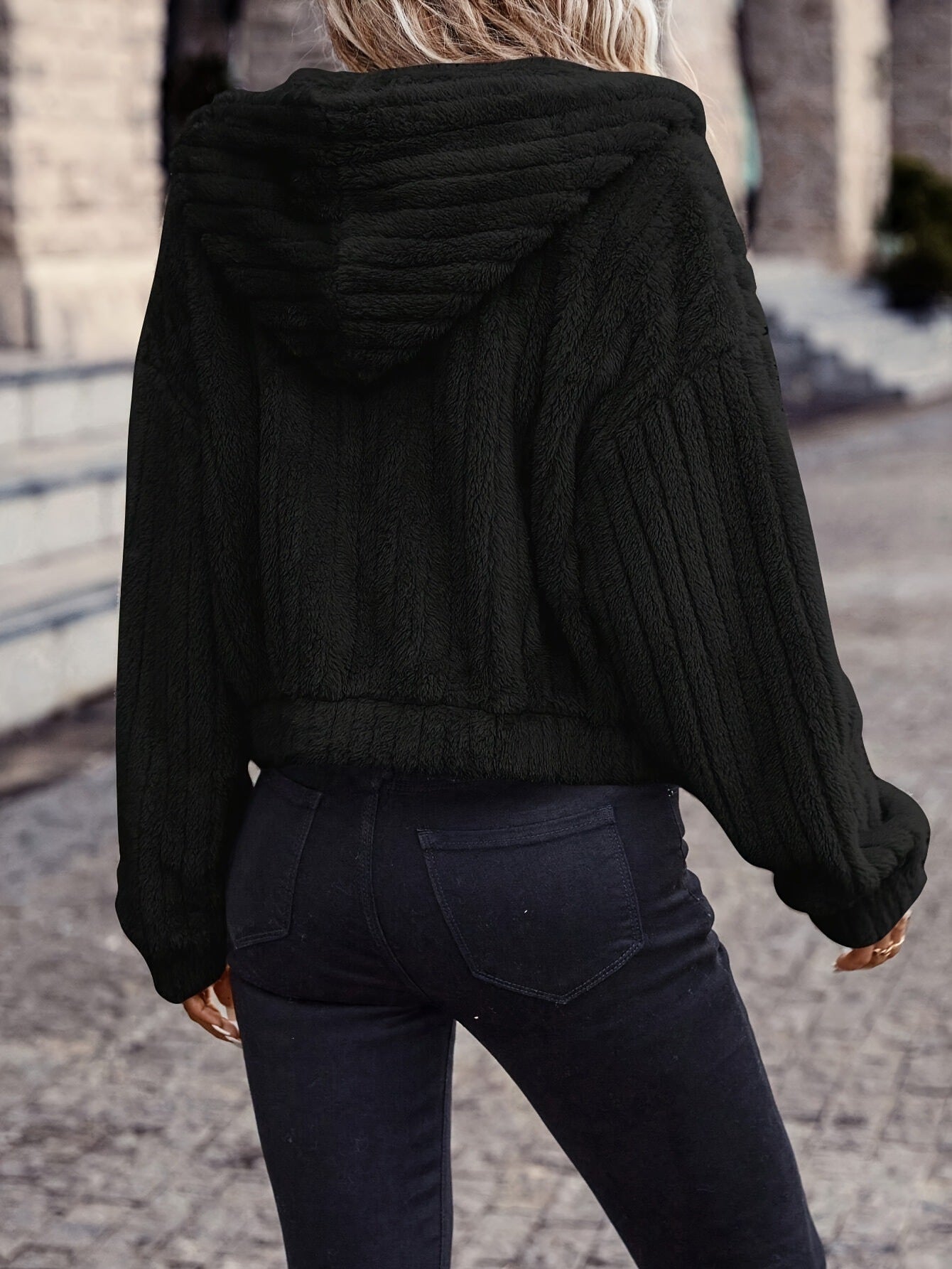 Catherine Women's Jacket – Double-Sided Fleece Zipped Jacket Teddy Style with Soft & Warm Hood