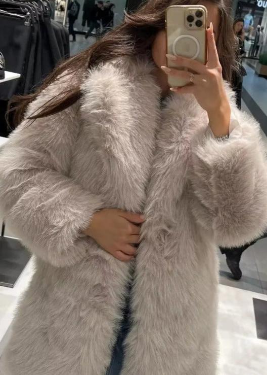 Monroe Winter Coat Synthetic Fur Woman – Casual Soft Fit with Wide Collar