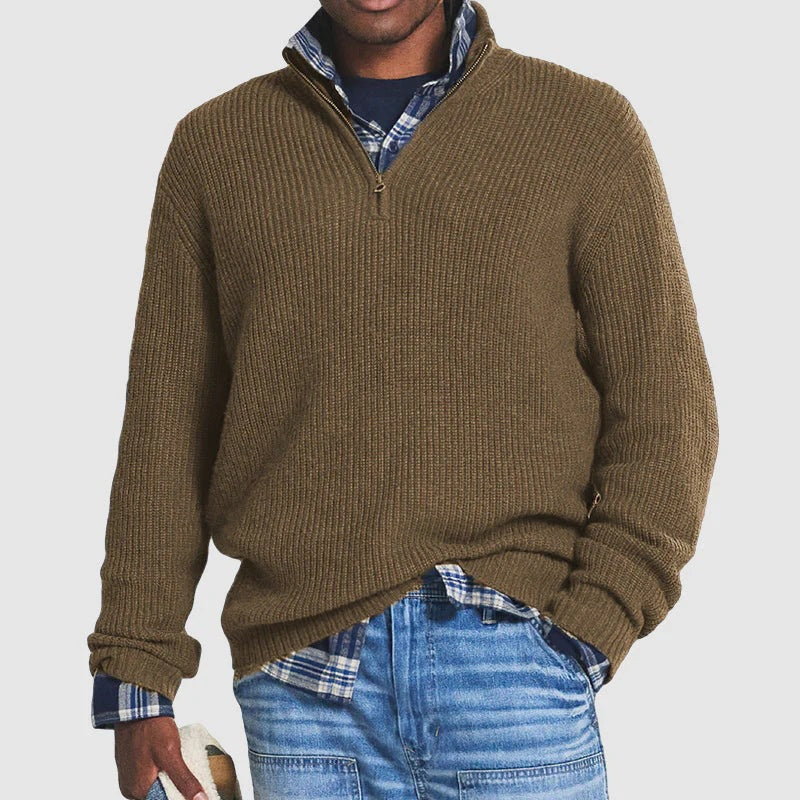 Jérôme Men's Cotton Pullover – Comfortable & Elegant Zip-Up Sweatshirt for Everyday Use