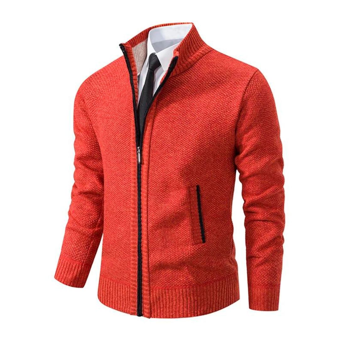 Adrian Pull Homme – Black Knit with Zip Closure, Elegant & Comfortable for All Occasions