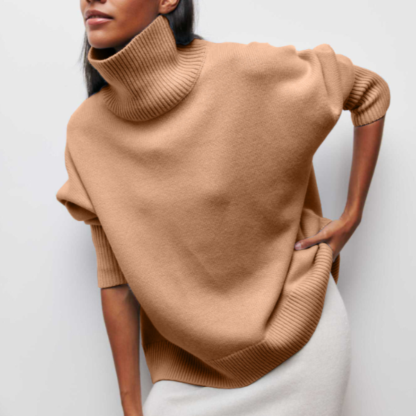 Camille Women's Winter Sweater – Soft Comfortable Knit & Slightly Loose Chic Cut