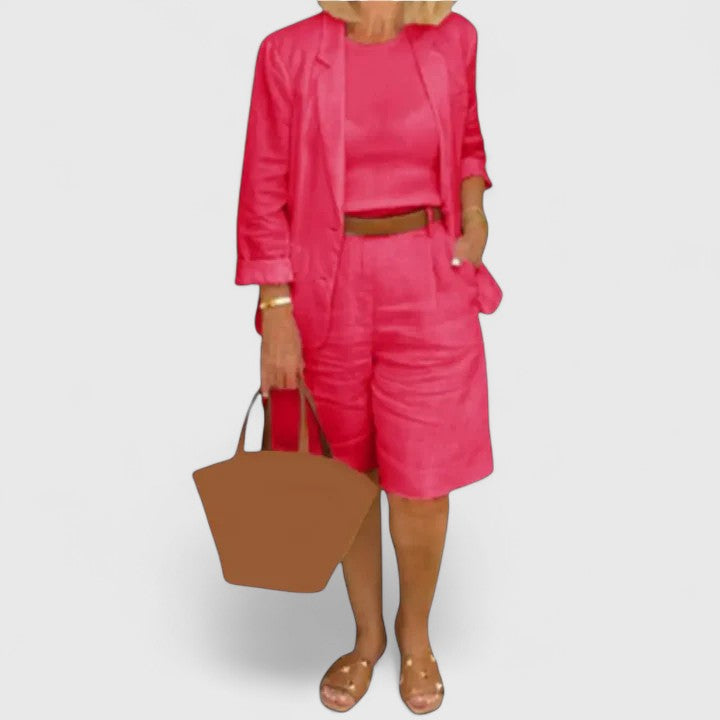 Summer Elegant Suit 2-Piece Set – Waist-Defining Fit & All-Day Comfort