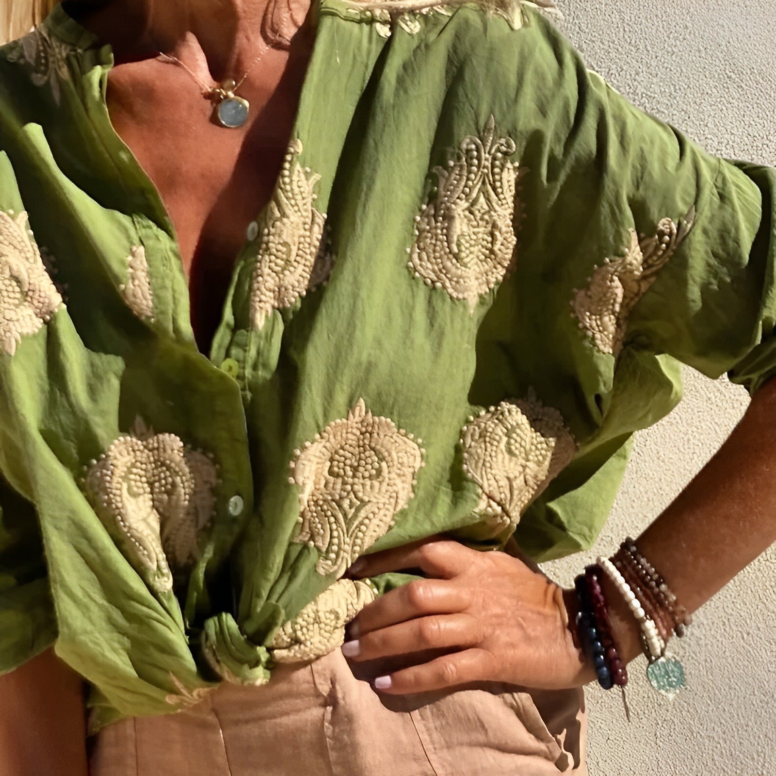 Bohemian Blouse Woman Agnes – Light Summer Top with Relaxed Fit and Feminine Boho Style