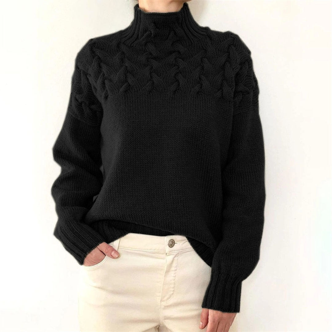 Mikayla Pull Femme – Turtleneck Sweater in Warm & Elegant Knit for Winter