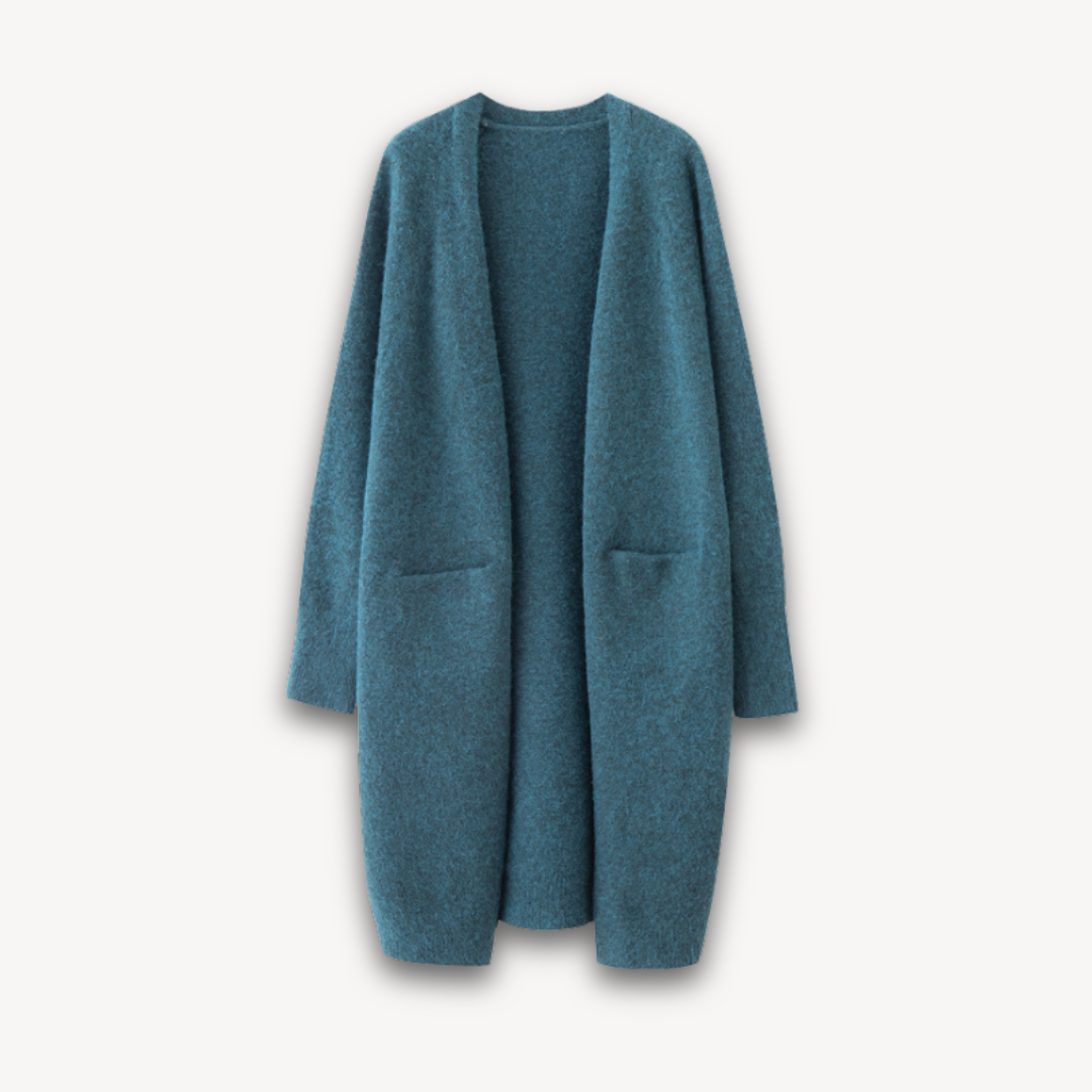 Lennon Women's Long Knit Vest – Open Model with Long Sleeves for Everyday Use