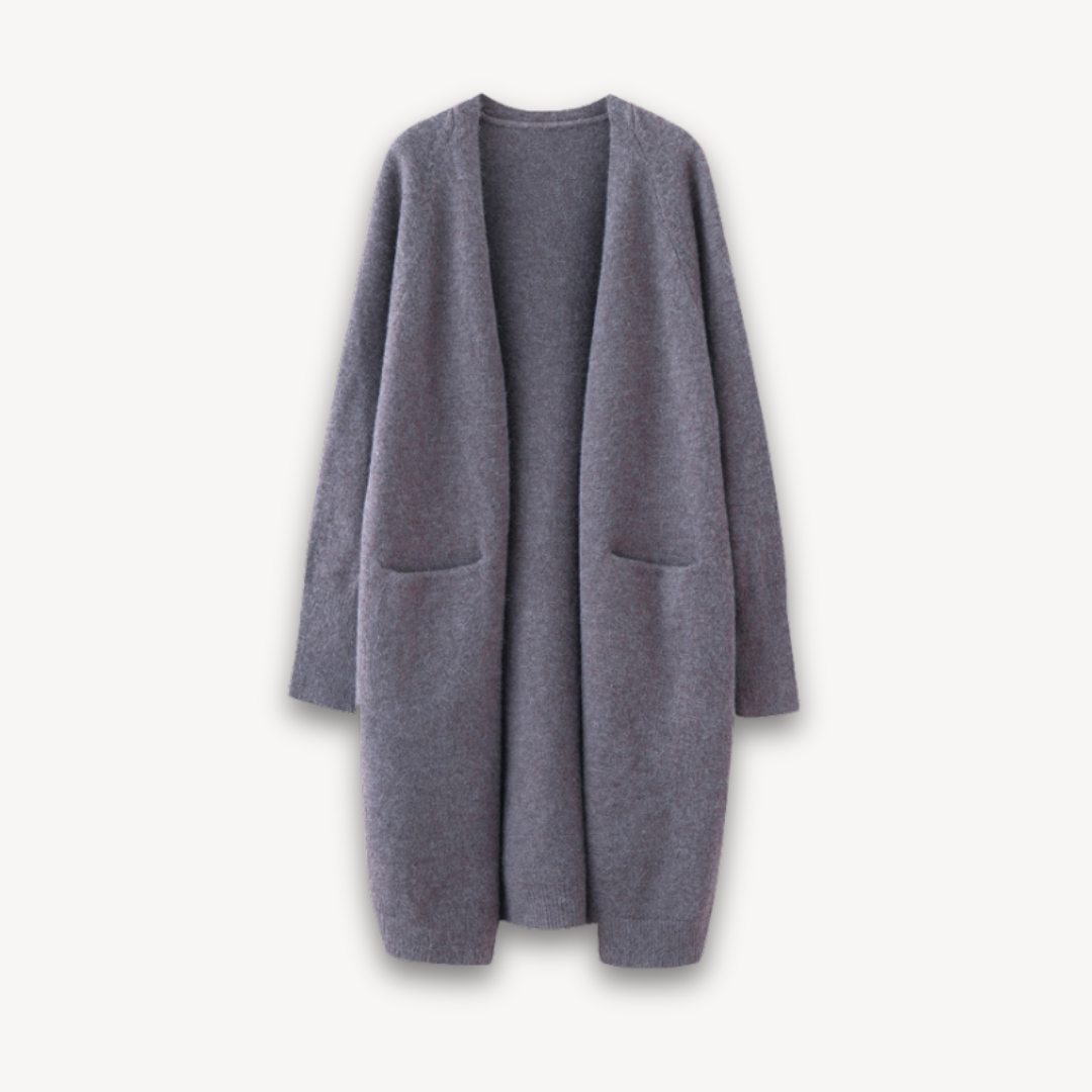 Lennon Women's Long Knit Vest – Open Model with Long Sleeves for Everyday Use