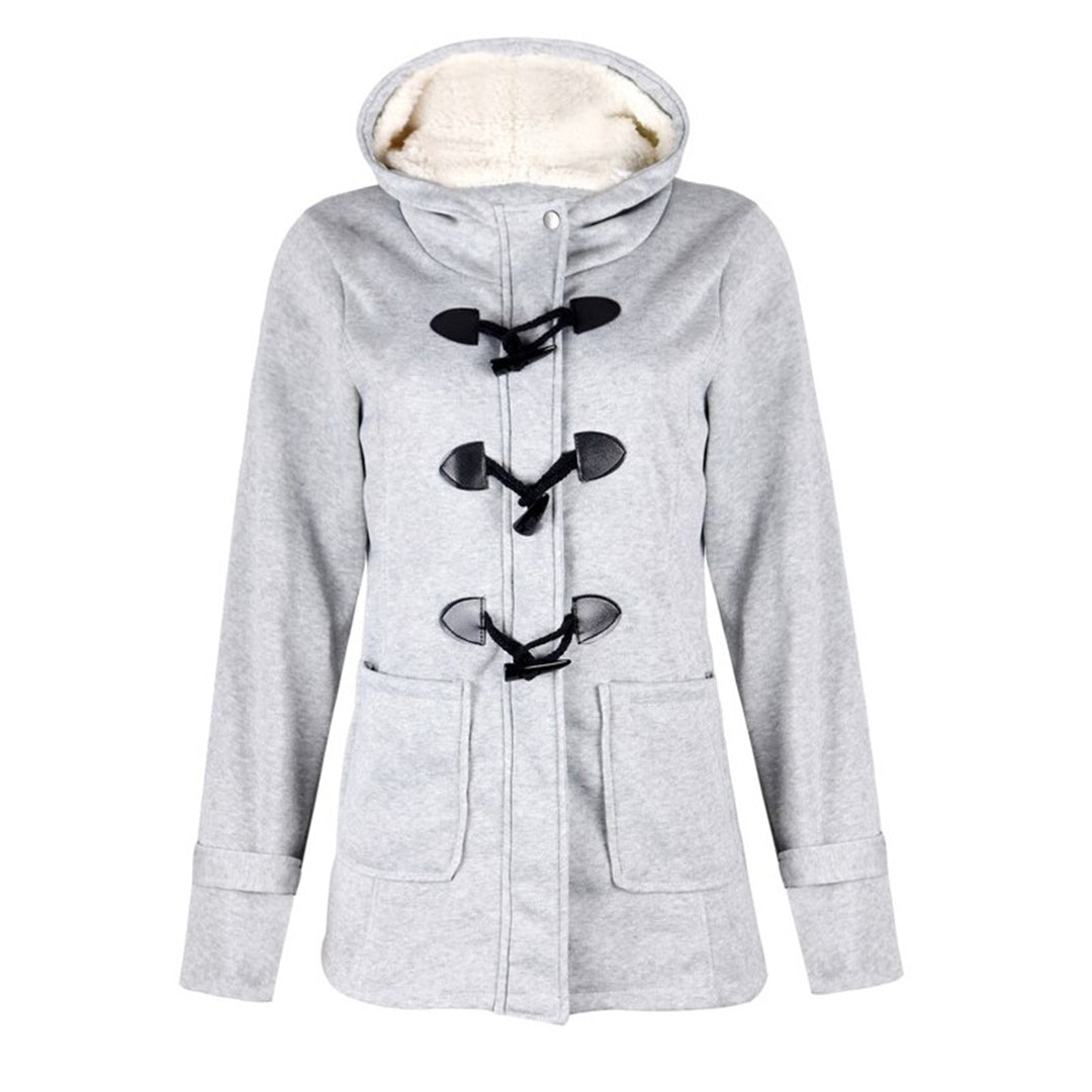 Katalina Women's Long Winter Coat – Elegant, Warm with Integrated Hood & Practical Pockets