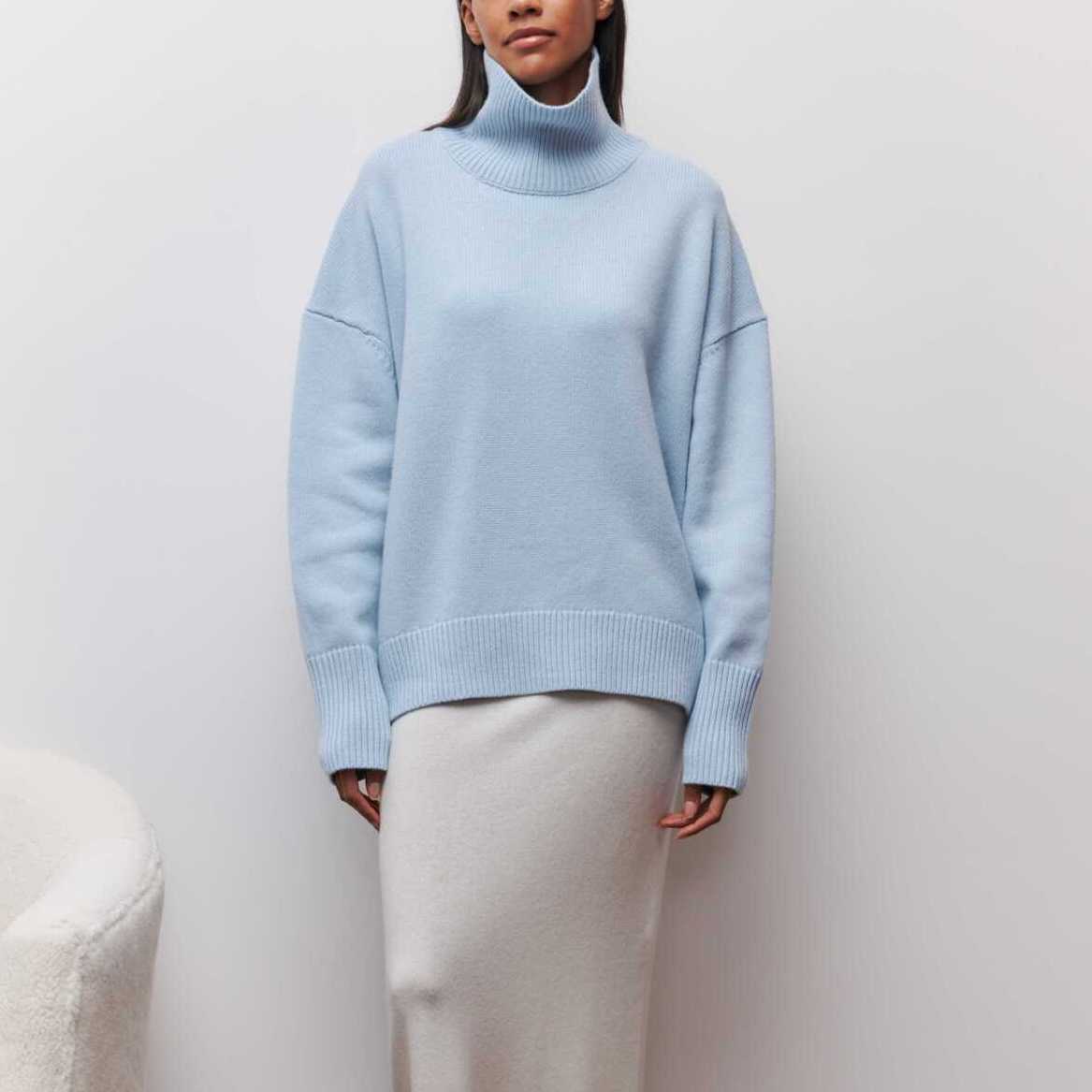 Camille Women's Winter Sweater – Soft Comfortable Knit & Slightly Loose Chic Cut