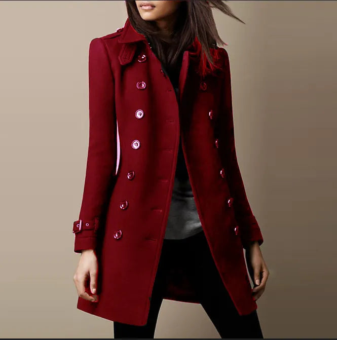 Lucille Women's Coat – Elegant Long Coat in Prestige Wool with Timeless Style