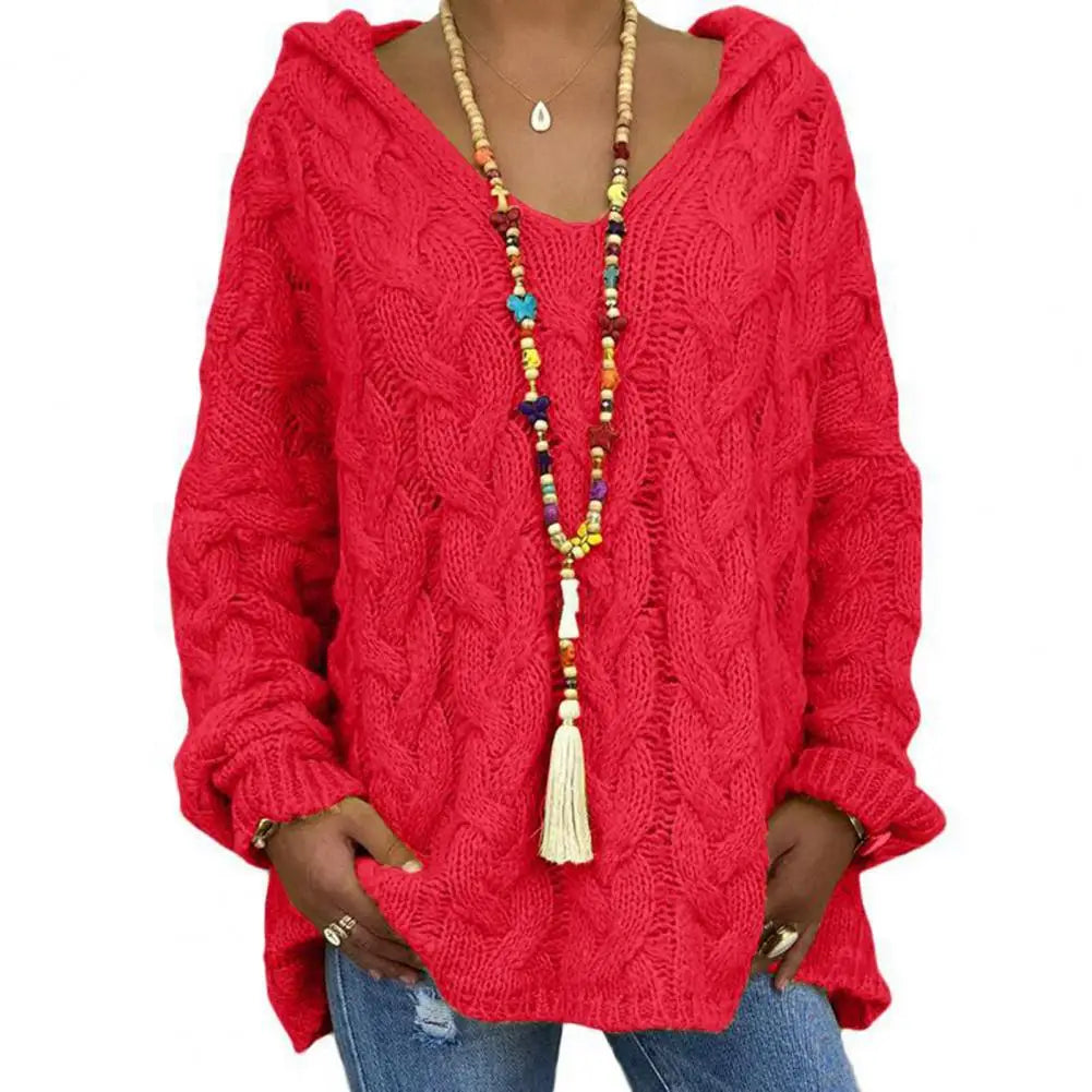 Liana Pullover in Twisted Knit for Women – Soft and Oversized Knit Top with Elegant Textured Pattern